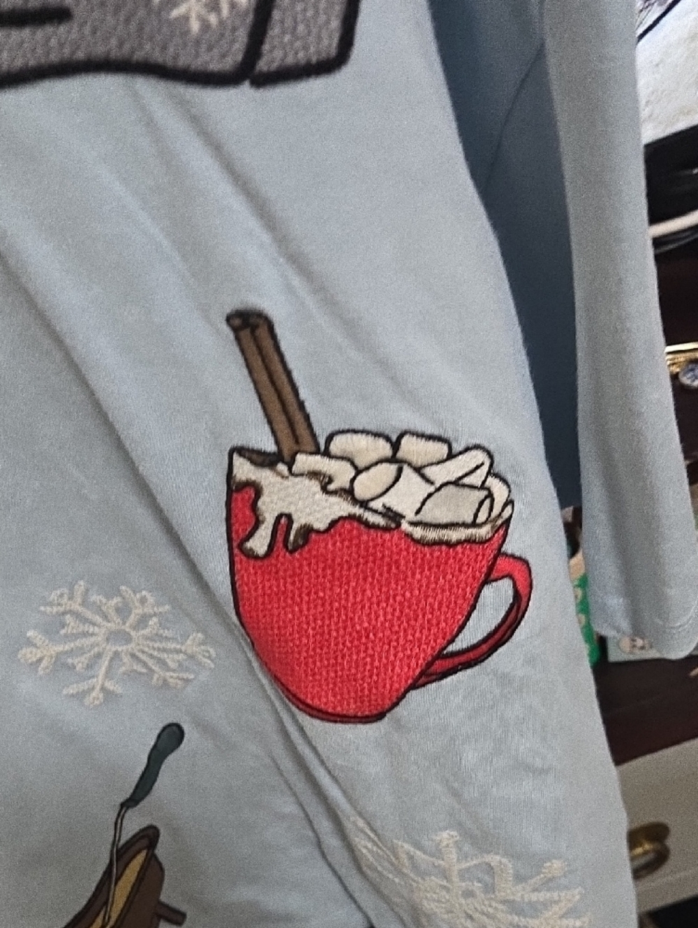 Free People Light Blue Ski Apres Graphic Tee shirt - Picture 4 of 10
